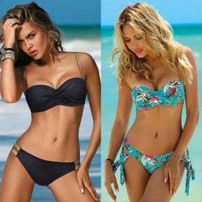 Women's Leopard Print Bikini Swimsuit