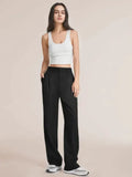 Chic Commuter High-Waist Wide-Leg Trousers with Pockets