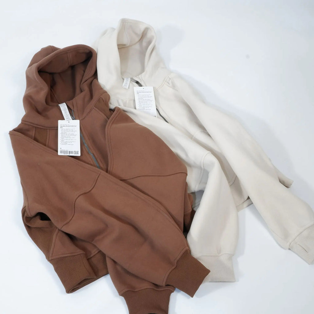 Women's Sports Fitness Fleece Half Zip Hoodie