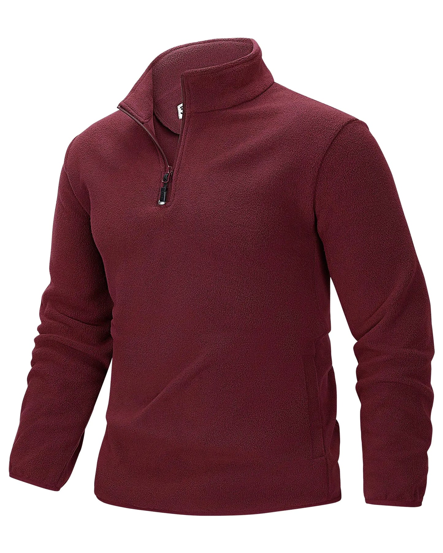 Mens Quarter-Zip Polar Fleece Jacket Long Sleeve Half Zip | Golf Sweatshirt