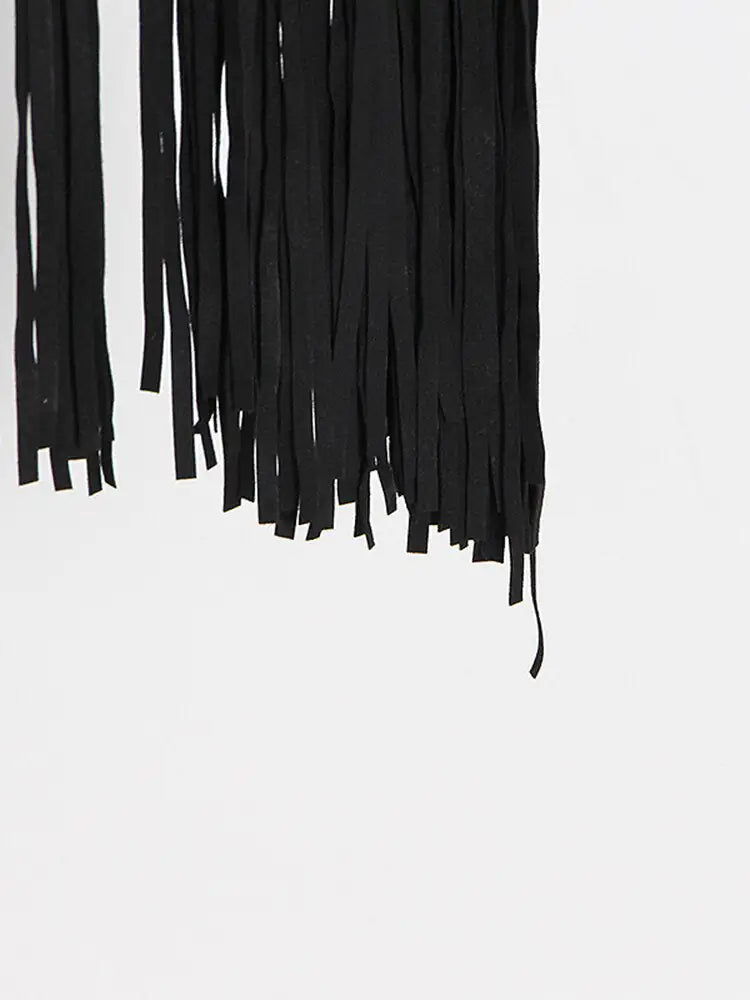 Black Tassel Blazer