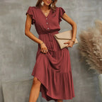 Eli Plain Midi Dress