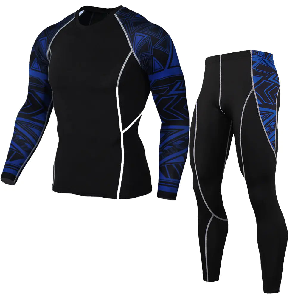Men's Athletic Set - Long Sleeve Dry Fit T-Shirt