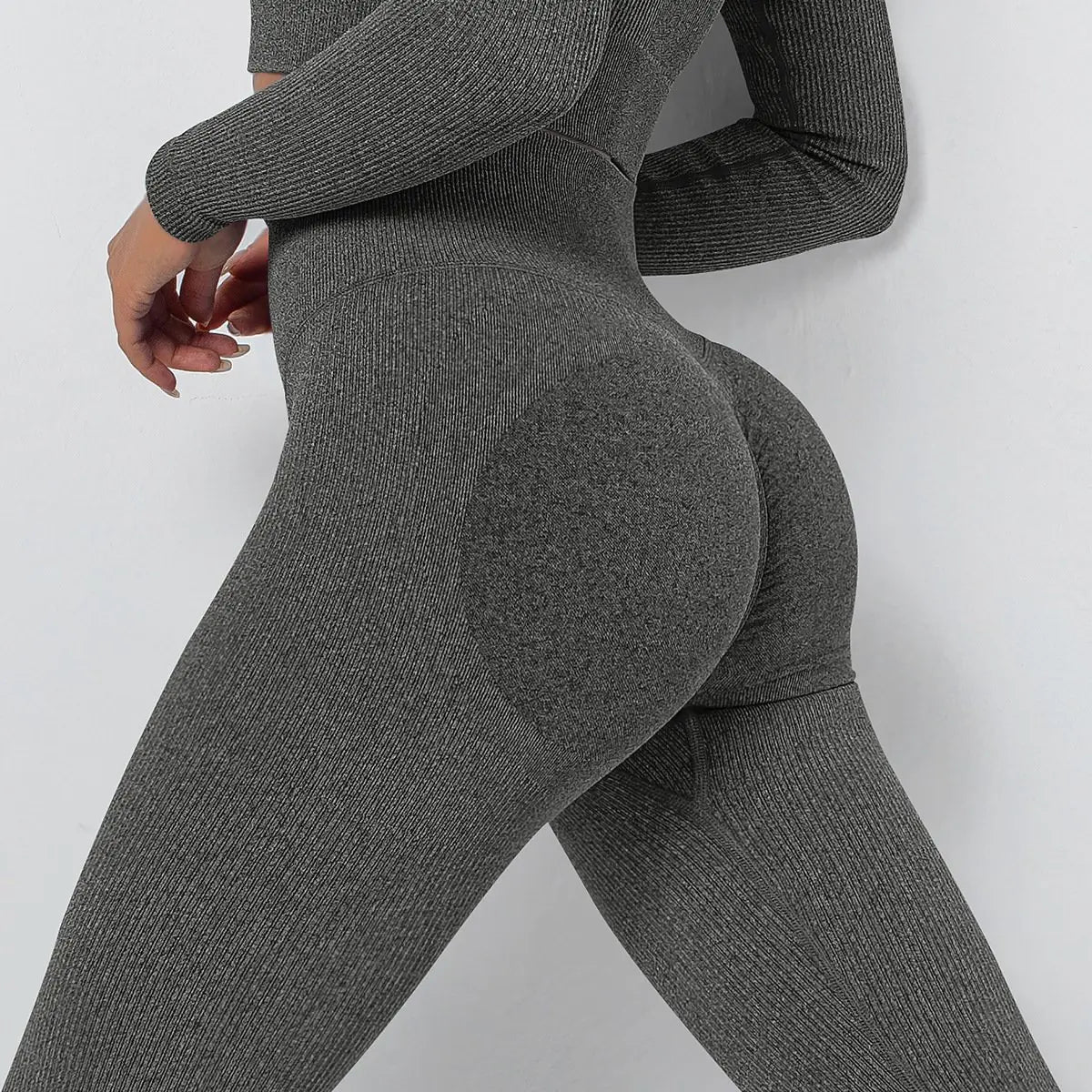 Seamless Knitted Moisture-Wicking Yoga Pants