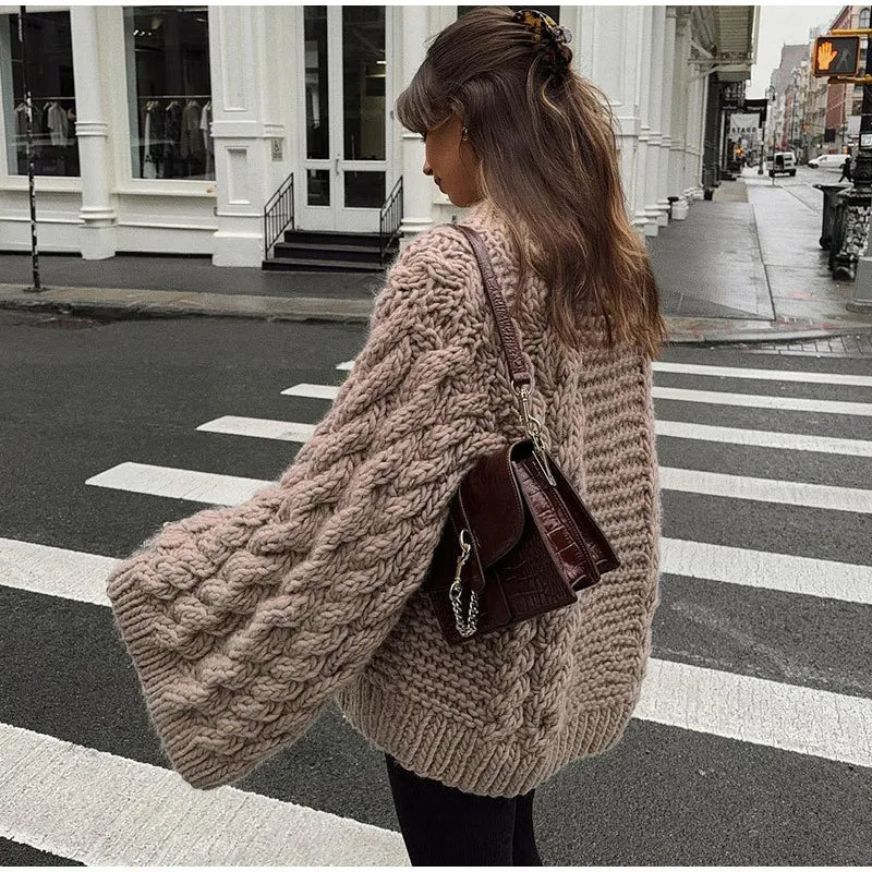 Round Neck Knit Pullover Sweater