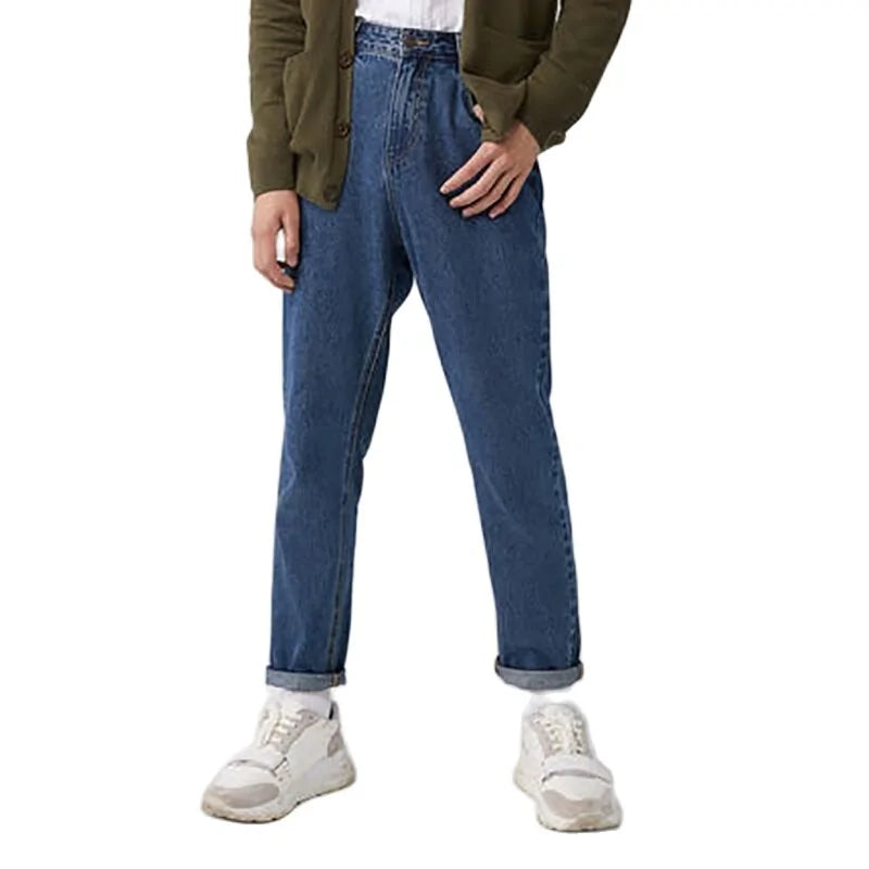 Men's Loose Cotton Denim Jeans: Spring & Autumn Streetwear