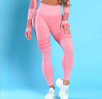 Yoga Outfit Set with Seamless Butt-Lifting Leggings