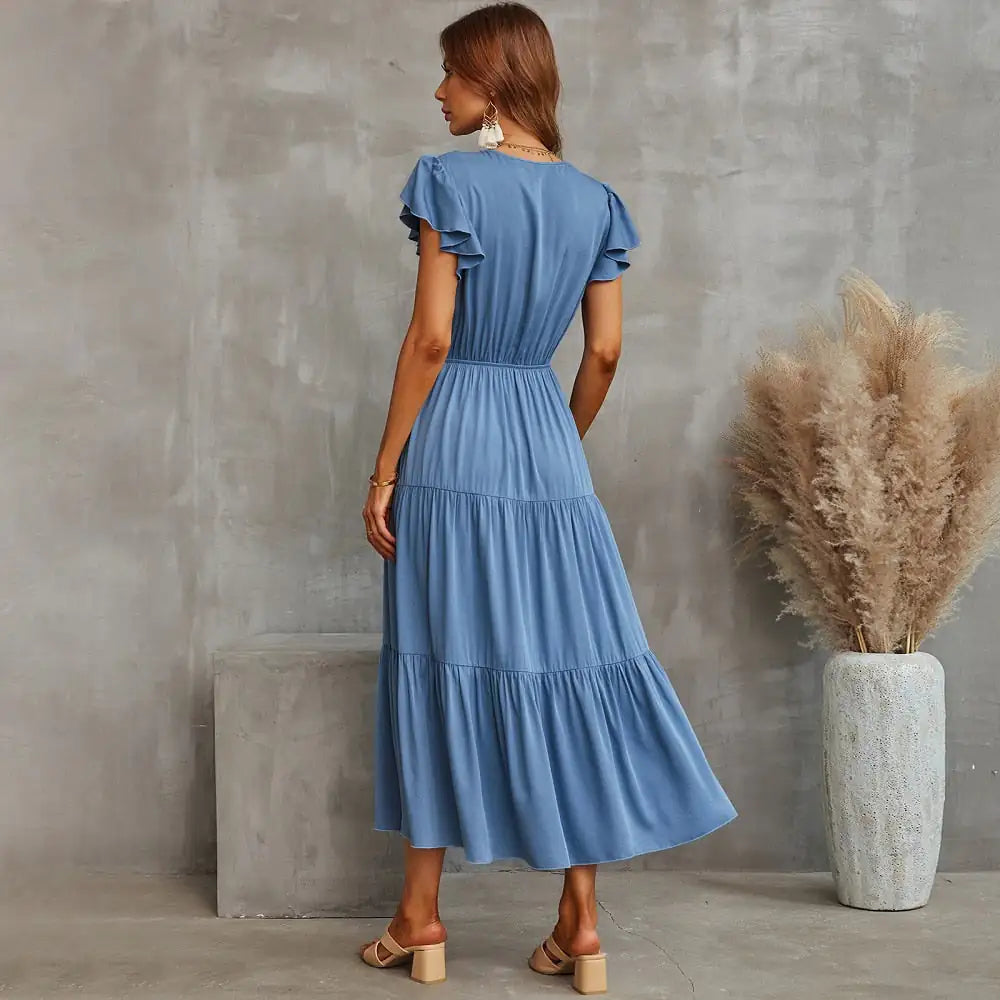 Eli Plain Midi Dress