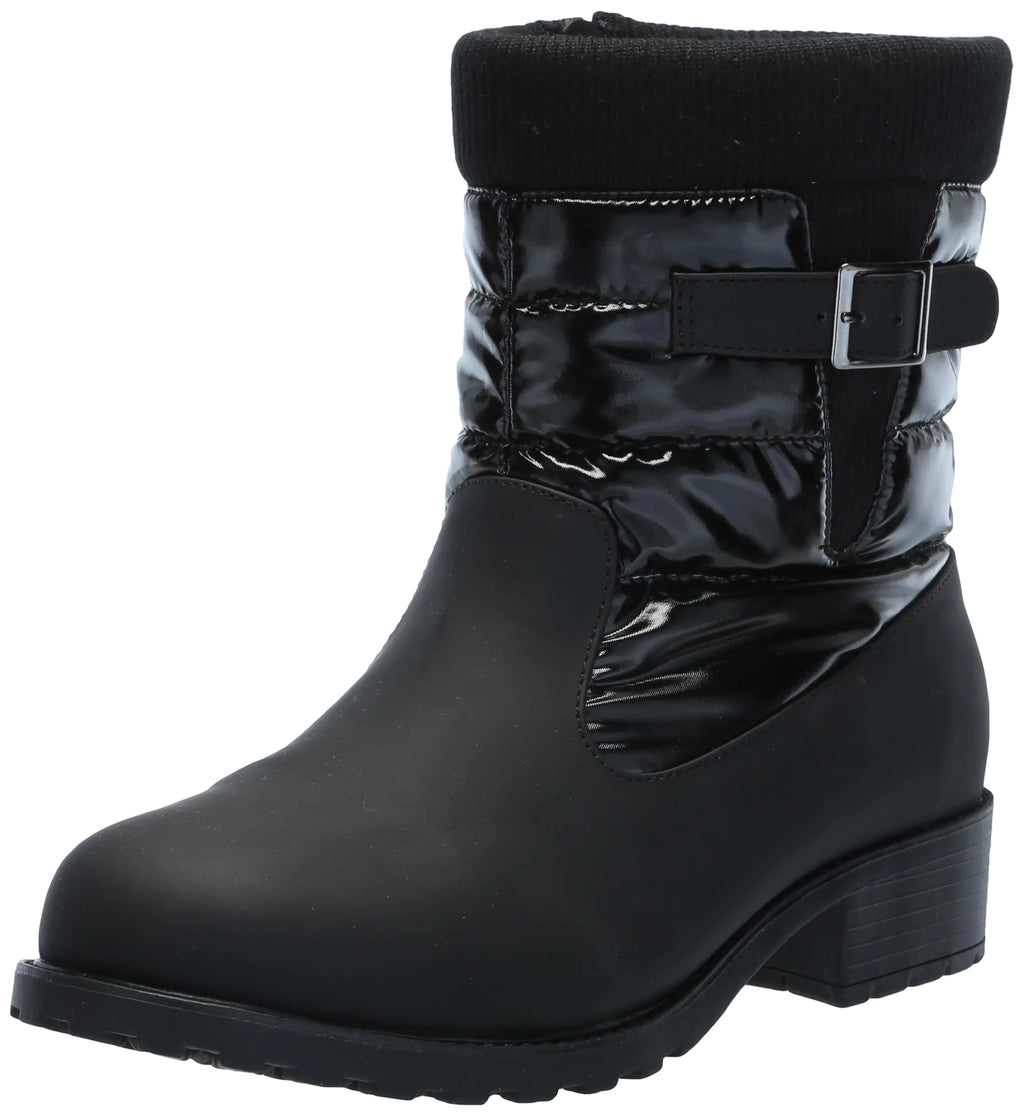 Mocasín Trotters para mujer, color negro/negro, talla 9.5