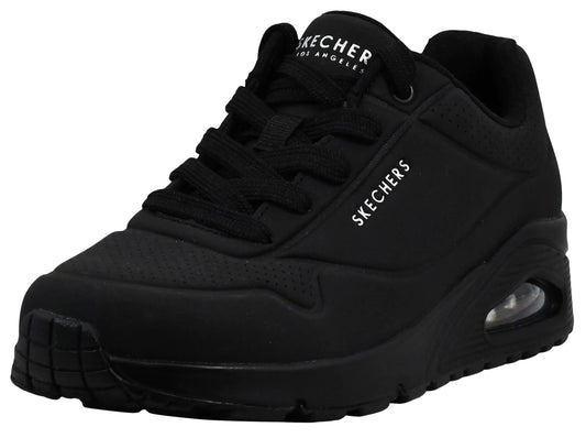 Skechers Womens Uno - Night Shades 11 Black/Black