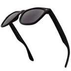 VITENZI Sonnenbrille mit Lesebrille für Damen und Herren, klassische Lesebrille, getönte Sonnenbrille mit Vollsichtbrille – Rimini in Schwarz 2,50