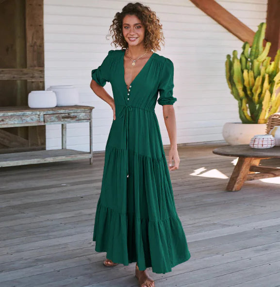 Eli Plain Midi Dress