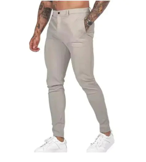 BreezeFit Men's Casual Slim-Ankle Trousers