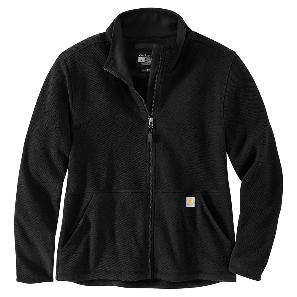 Carhartt Womens Full-Zip Relaxed Fit Fleece Jacket Black