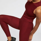 Seamless Stripe High-Waisted Workout Leggings Set
