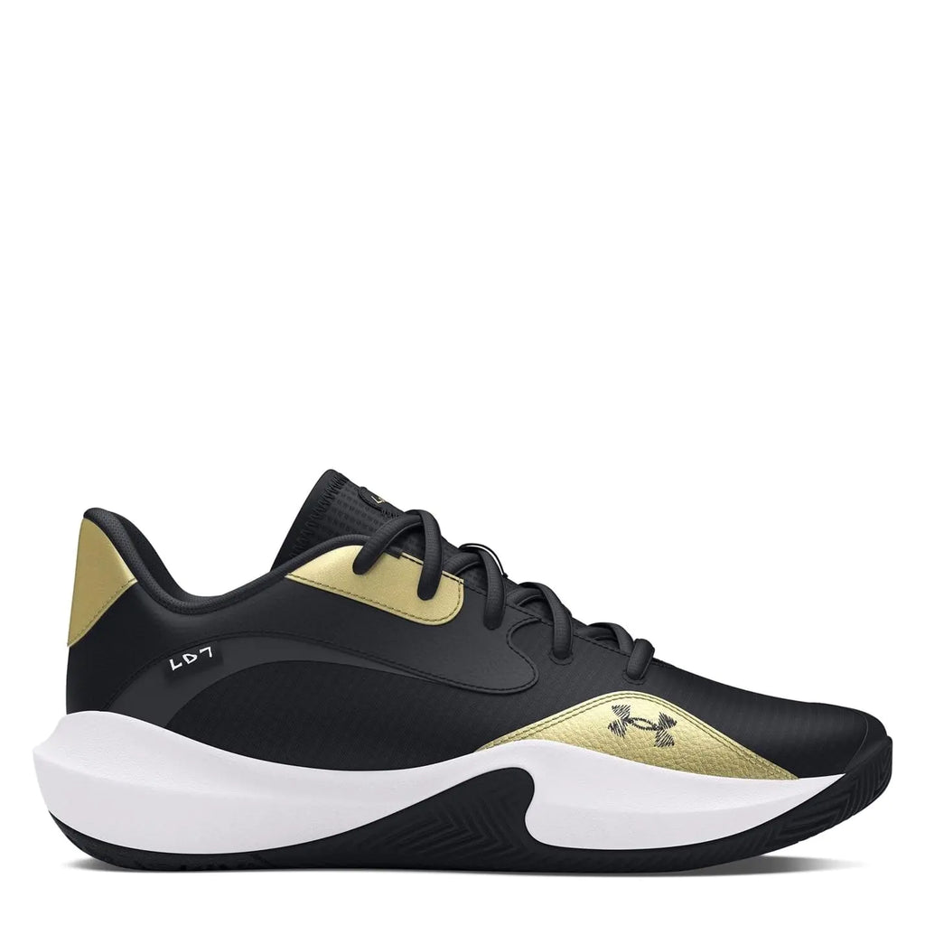 Under Armour Unisex Lockdown 7 Low (001) Schwarz/Metallic Gold/Schwarz 12.5 US
