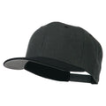 Heather Wool Blend Flat Bill Snapback Two Tone Cap - Black H. Black OSFM
