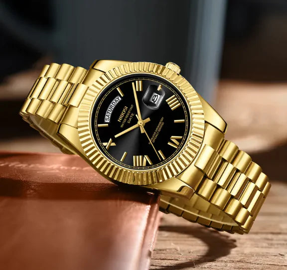 Fashion Men's Quartz Watch with Solid Stainless Steel Strap