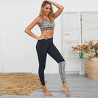 New Women's Leopard Print Yoga Set for Fitness