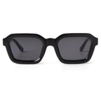 ADE WU - Gafas de sol cuadradas de moda para hombre y mujer, estilo retro, montura cuadrada, elegantes, color negro